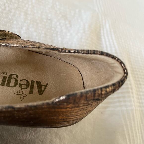 Alegria 36 Coco T-Strap Mary Jane Champagne Metallic - Picture 6 of 11